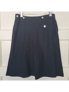 NWT YOSHI KONDO Paris 2569 Dark Navy A Line Skirt Size L Style is called 'Heart'